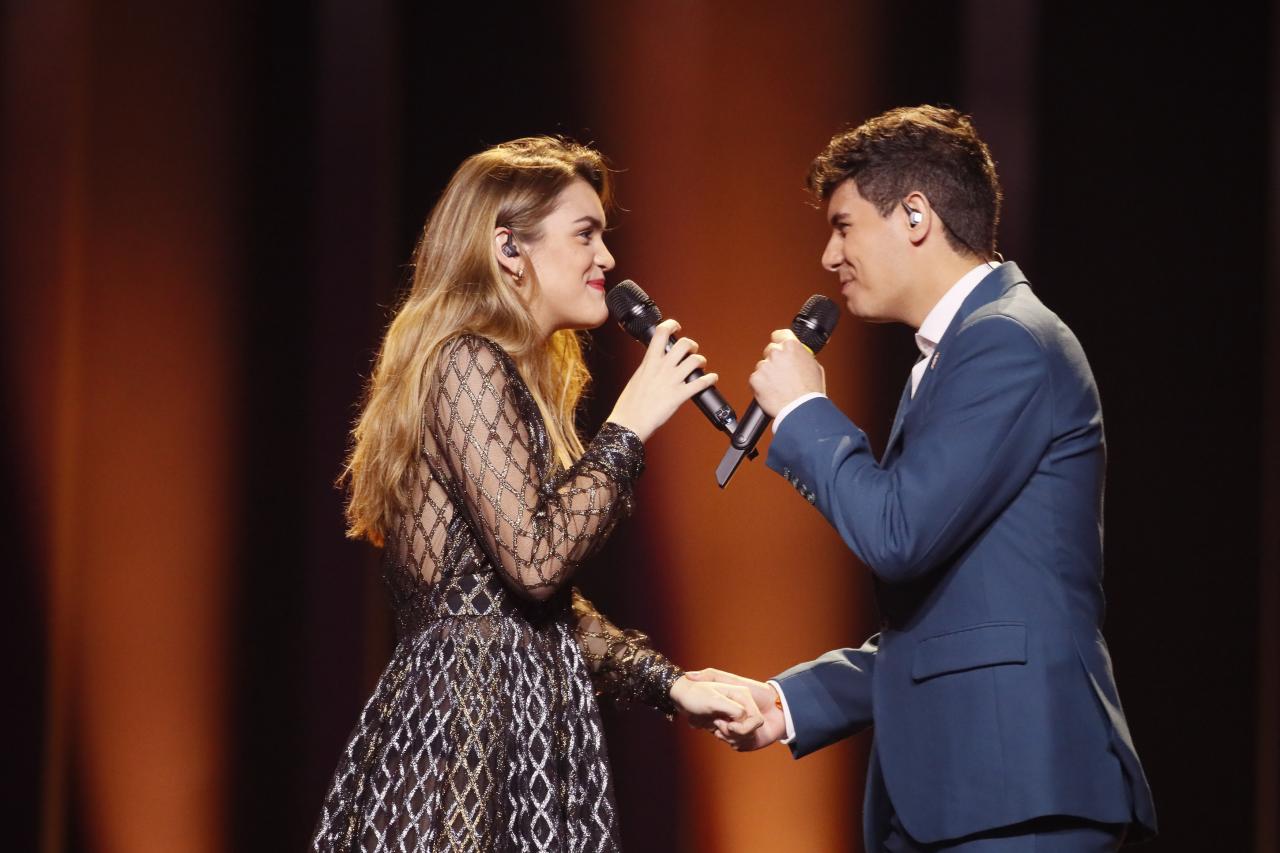 Spain 2018: Amaia and Alfred rehearse for the second time